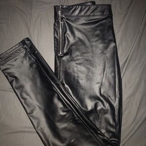 “Leather” looking pants